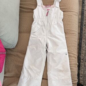 Obermeyer White Kids Overalls Bibs